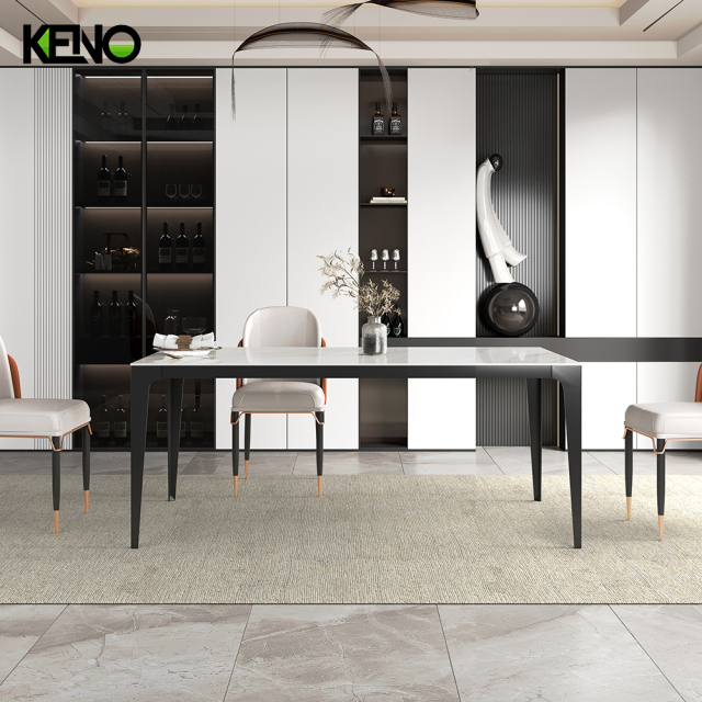 Dining Table Keno Series High-End Sintered Stone Home Furniture with Matching Chair