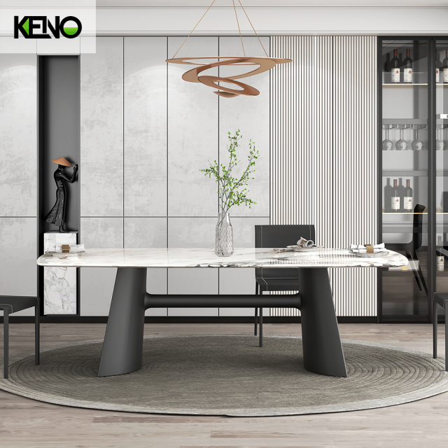 Dining Table Luxury Marble Home Furniture with Durable Material for Long Life
