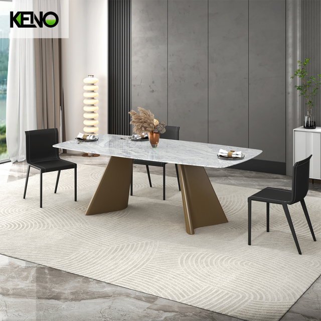 Dining Table Custom Design Marble Table Chair Set from Professional Furniture Factory