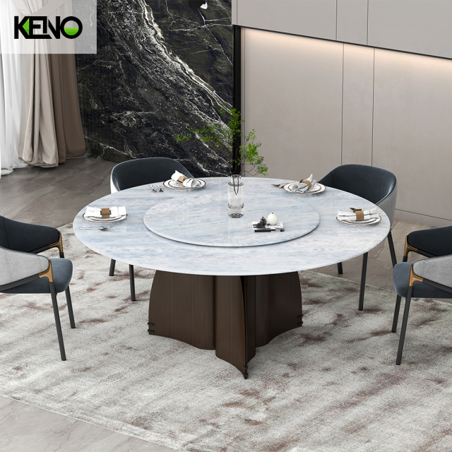 Dining Table Elegant Marble Home Furniture Suitable for Villa and Apartment