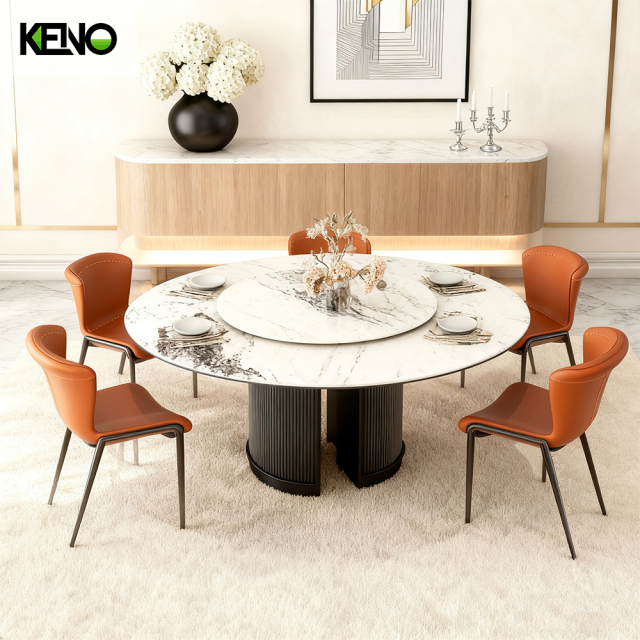 Sintered Stone Dining Table Keno Design Table Chair Set for Residential and Commercial Use