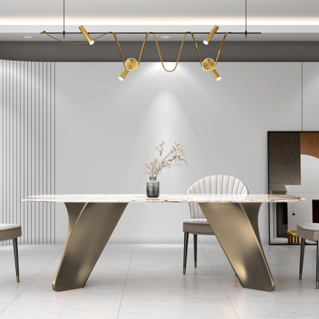 Sintered Stone Dining Table Modern Design Home Furniture with Durable Table Chair Set