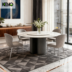 Sintered Stone Dining Table Keno Design Table Chair Set for Residential and Commercial Use