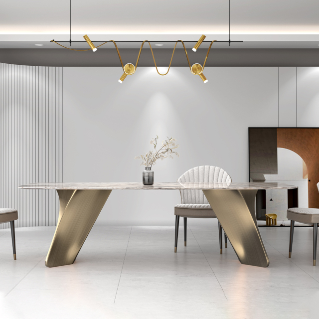 Sintered Stone Dining Table Modern Design Home Furniture with Durable Table Chair Set