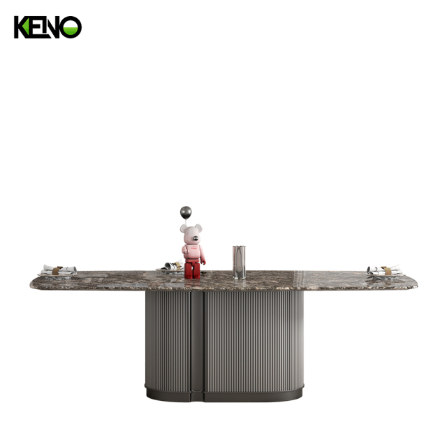 Marble Dining Table Stylish Table Chair Combination for Contemporary Dining Room