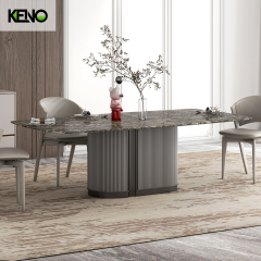 Marble Dining Table Stylish Table Chair Combination for Contemporary Dining Room
