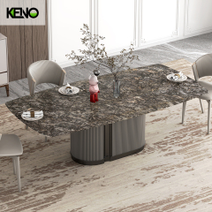 Marble Dining Table Stylish Table Chair Combination for Contemporary Dining Room