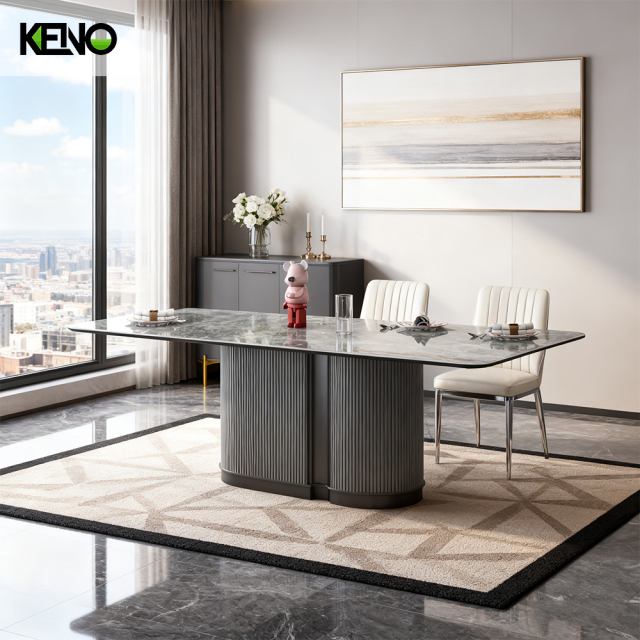 Sintered Stone Dining Table Modern Hotel Furniture with Solid Structure and Elegant Look