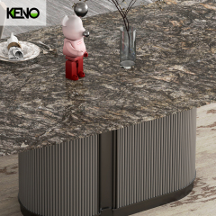 Marble Dining Table Stylish Table Chair Combination for Contemporary Dining Room