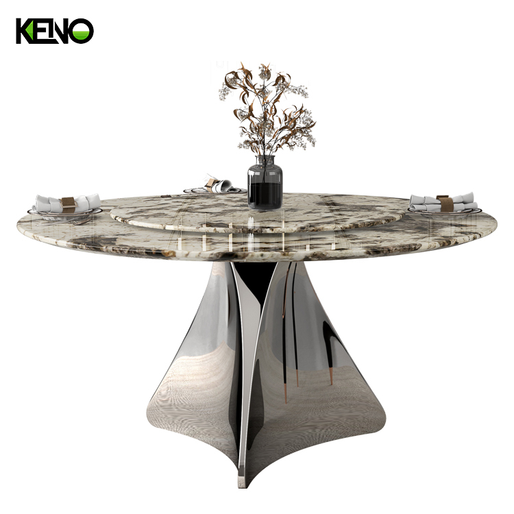 Marble Dining Table Keno Style Modern Furniture with Comfortable Seating Chair