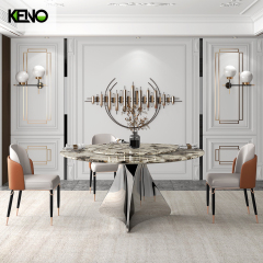 Dining Table High-End Hotel Marble Furniture with Wholesale and Retail Service