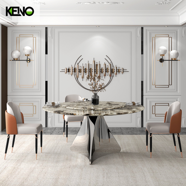 Dining Table High-End Hotel Marble Furniture with Wholesale and Retail Service