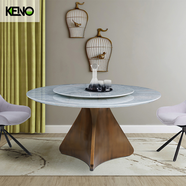 Dining Table Luxury Marble Home Furniture with Custom Size for Modern Dining Space