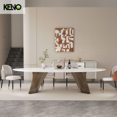 Marble Dining Table Modern Design Home Furniture with Durable Table Chair Set