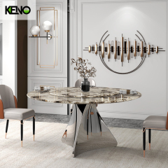 Marble Dining Table Keno Style Modern Furniture with Comfortable Seating Chair
