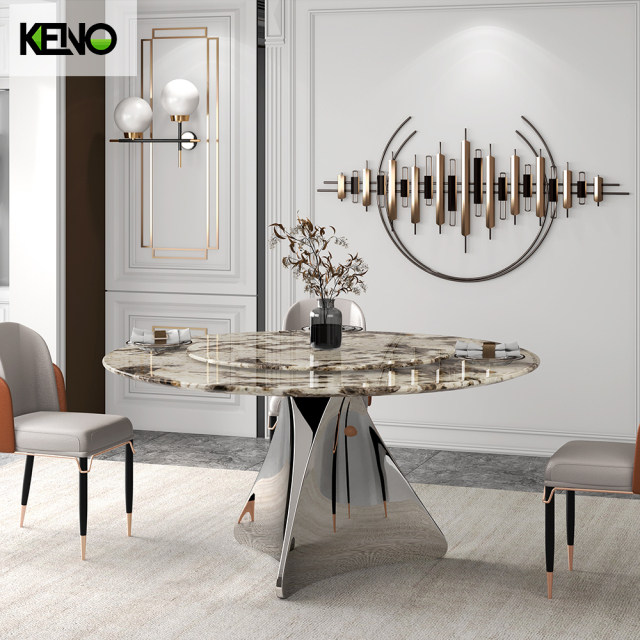 Dining Table High-End Hotel Marble Furniture with Wholesale and Retail Service
