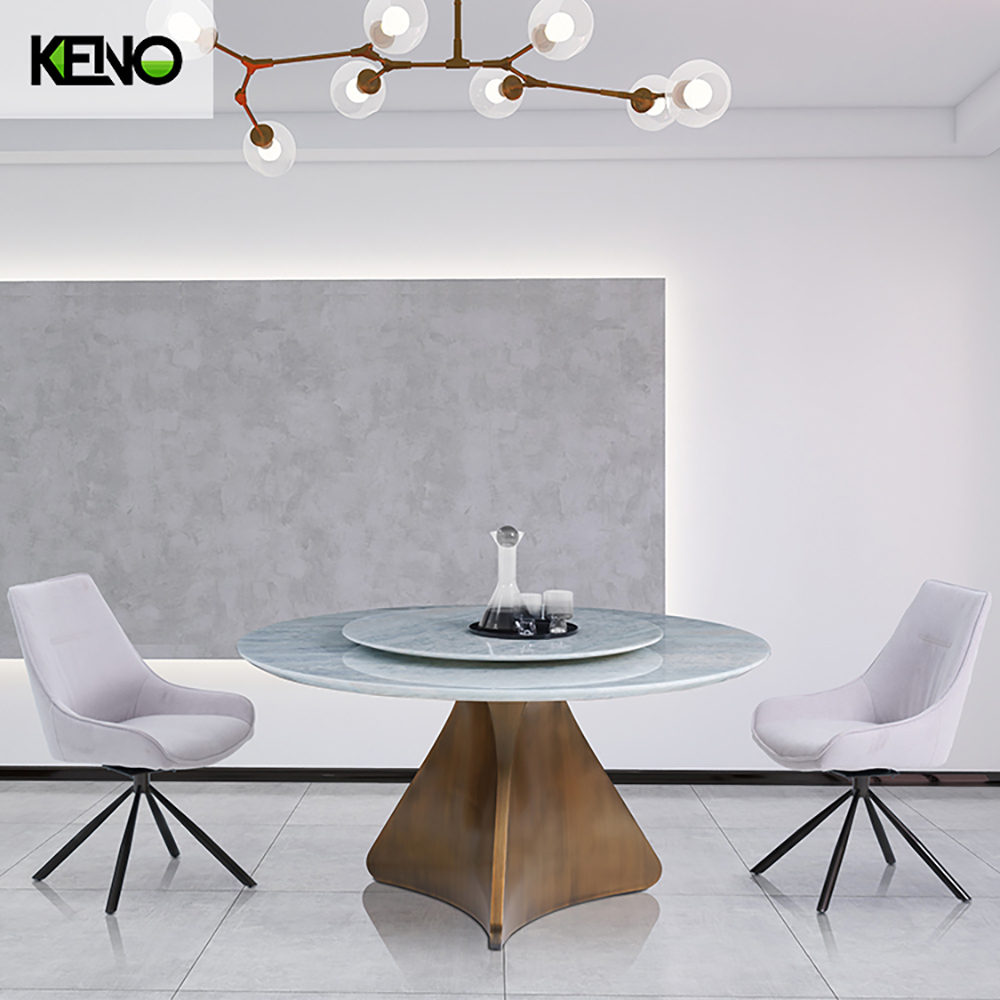 Dining Table Luxury Marble Home Furniture with Custom Size for Modern Dining Space