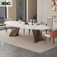 Marble Dining Table Modern Design Home Furniture with Durable Table Chair Set