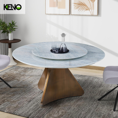 Dining Table Luxury Marble Home Furniture with Custom Size for Modern Dining Space
