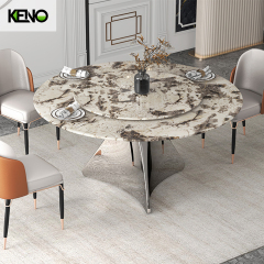Marble Dining Table Factory Direct Wholesale Hotel Furniture for Commercial Projects