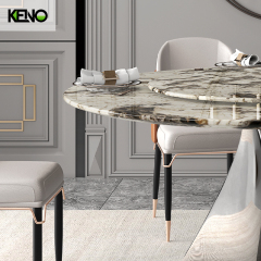 Marble Dining Table Keno Style Modern Furniture with Comfortable Seating Chair
