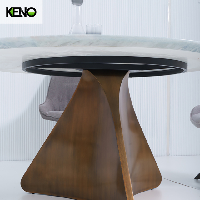 Dining Table Luxury Marble Home Furniture with Custom Size for Modern Dining Space