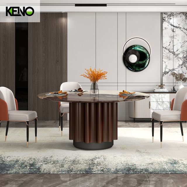 Marble Dining Table Elegant Home Furniture Suitable for Villa and Apartment Interior