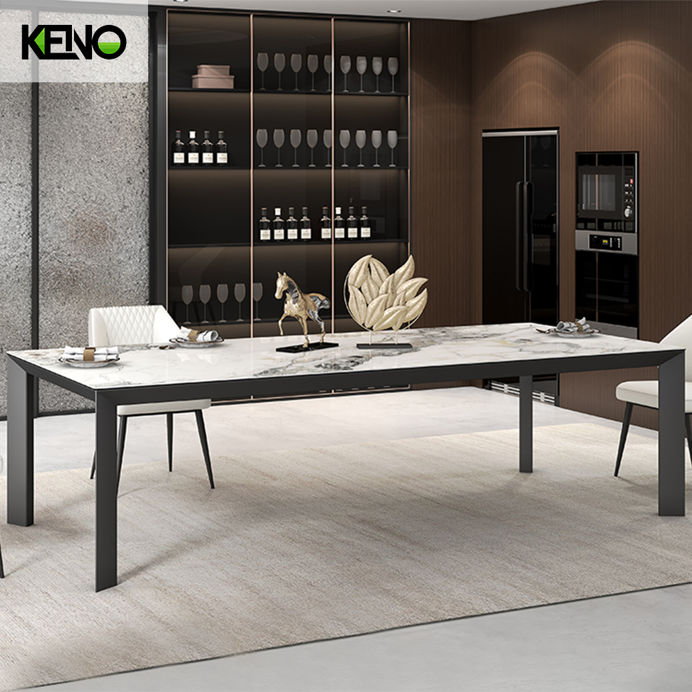 Sintered Stone Dining Table Elegant Home Furniture Suitable for Villa and Apartment Interior