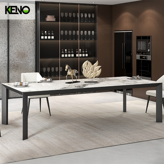 Sintered Stone Dining Table Elegant Home Furniture Suitable for Villa and Apartment Interior