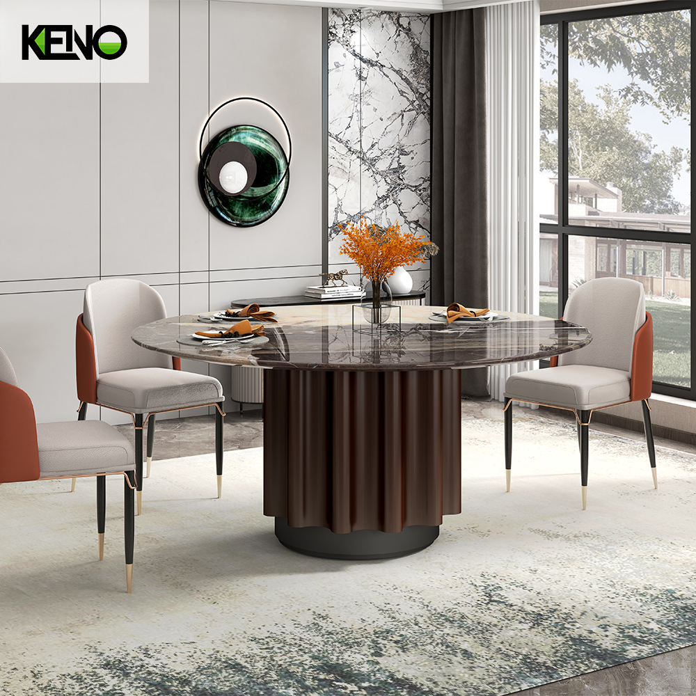 Marble Dining Table Elegant Home Furniture Suitable for Villa and Apartment Interior