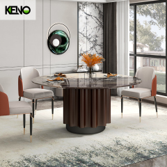 Marble Dining Table Elegant Home Furniture Suitable for Villa and Apartment Interior