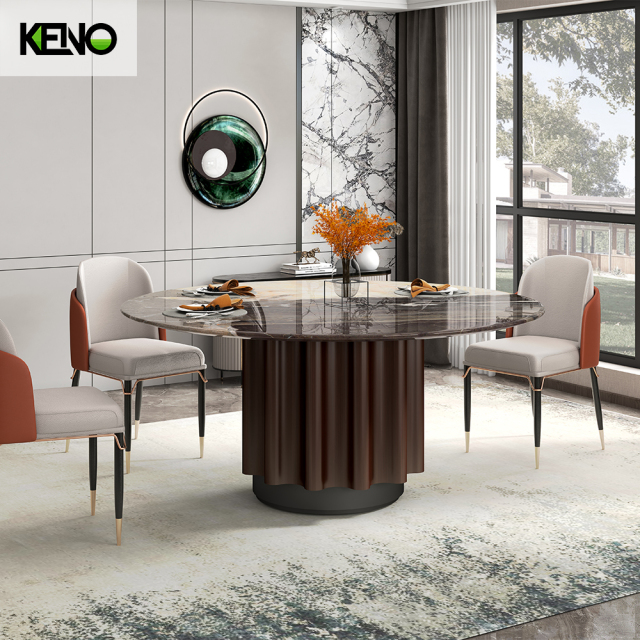 Marble Dining Table Elegant Home Furniture Suitable for Villa and Apartment Interior