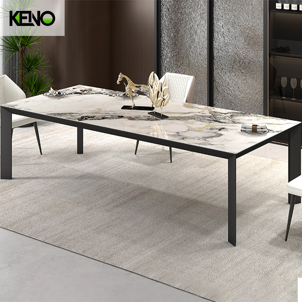 Sintered Stone Dining Table Elegant Home Furniture Suitable for Villa and Apartment Interior