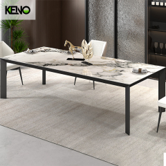 Sintered Stone Dining Table Elegant Home Furniture Suitable for Villa and Apartment Interior