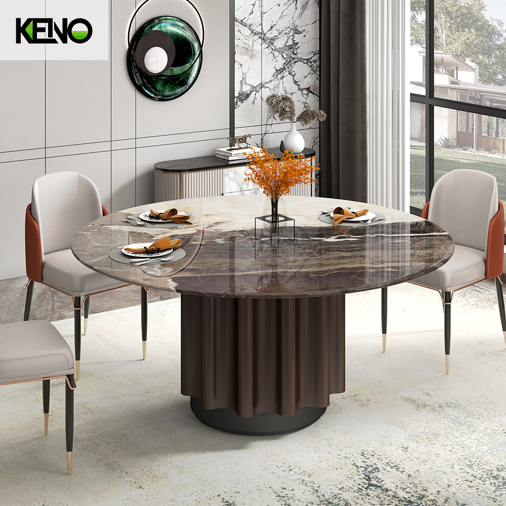 Marble Dining Table Elegant Home Furniture Suitable for Villa and Apartment Interior
