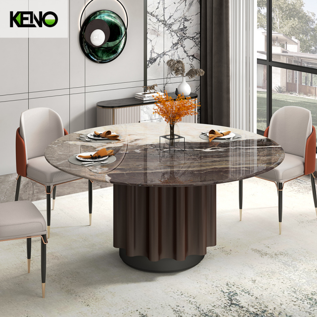 Marble Dining Table Elegant Home Furniture Suitable for Villa and Apartment Interior