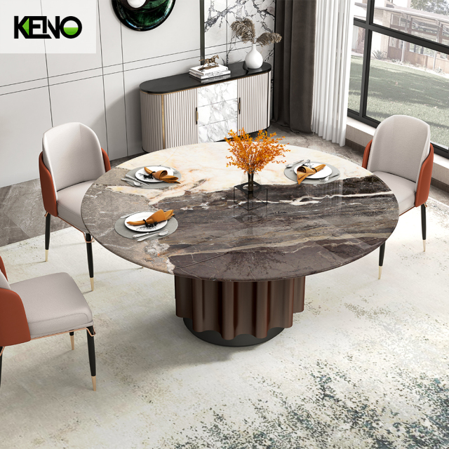 Marble Dining Table Elegant Home Furniture Suitable for Villa and Apartment Interior