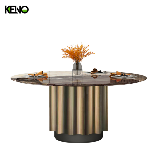 Marble Dining Table Hotel Grade Furniture with Sturdy Chair for Long-Term Use