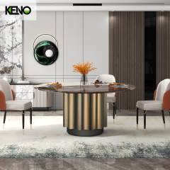 Marble Dining Table Hotel Grade Furniture with Sturdy Chair for Long-Term Use