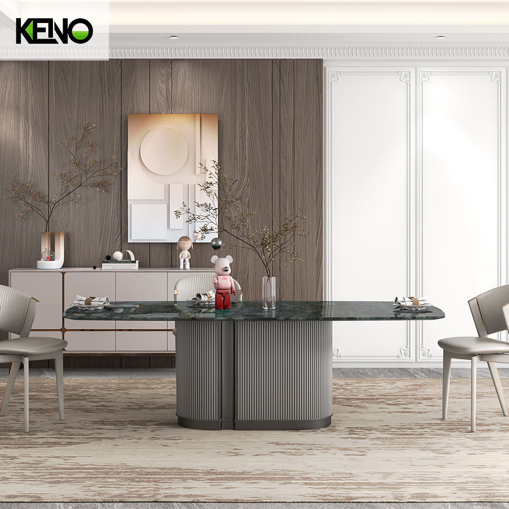 Marble Dining Table Luxury Home Furniture Set with Comfortable Seating Experience