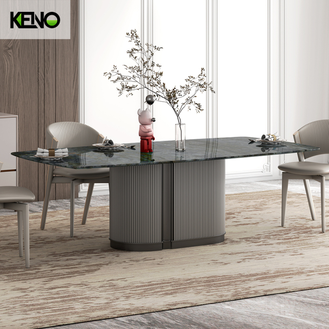 Marble Dining Table Luxury Home Furniture Set with Comfortable Seating Experience