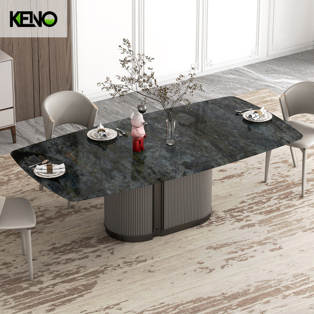 Marble Dining Table Luxury Home Furniture Set with Comfortable Seating Experience