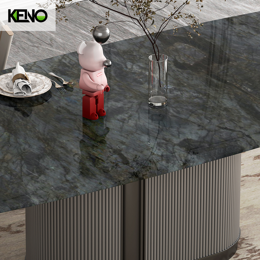 Marble Dining Table Luxury Home Furniture Set with Comfortable Seating Experience