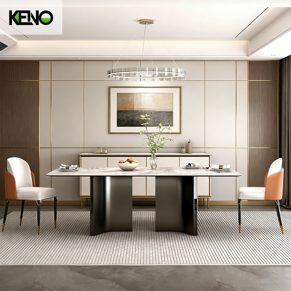 Sintered Stone Dining Table High-Grade Hotel Furniture for Restaurant and Commercial Projects