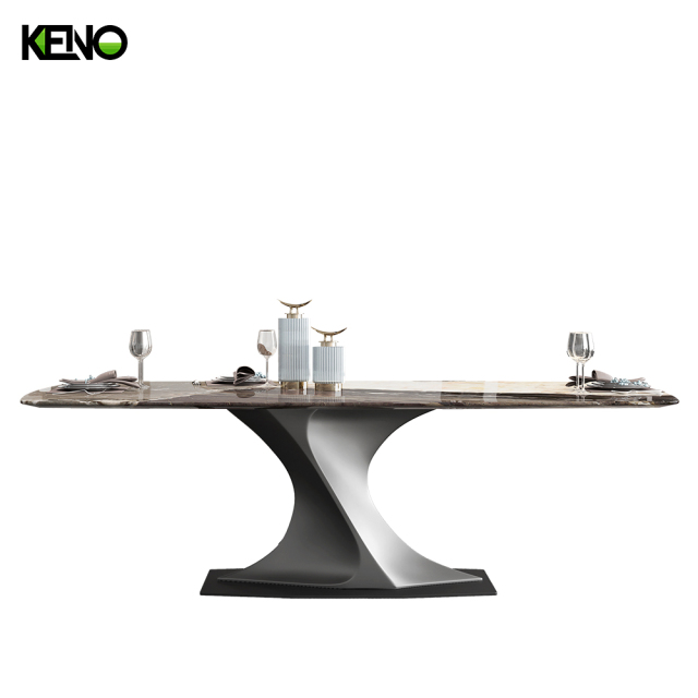 Marble Dining Table Solid Structure Home Furniture for Long Service Life