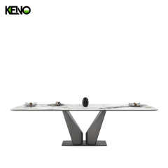 Sintered Stone Dining Table Contemporary Hotel Furniture with Comfortable Chair Matching
