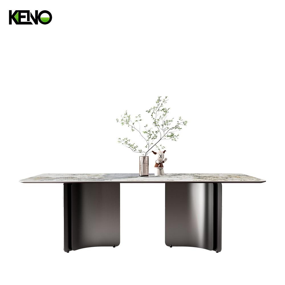 Sintered Stone Dining Table Keno Series Elegant Table Chair Set for Home & Hotel Use