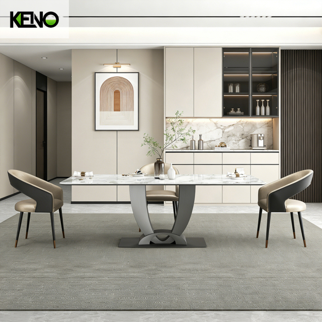 Sintered Stone Dining Table Keno Style Home Furniture for Villa and Residential Use