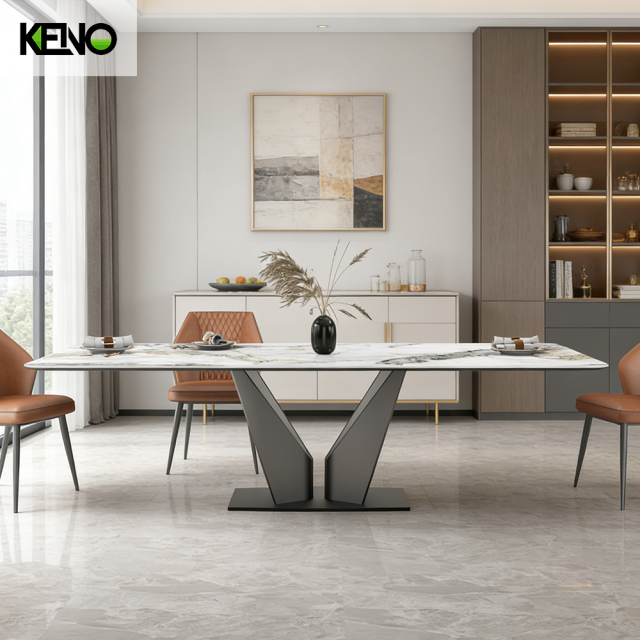 Sintered Stone Dining Table Contemporary Hotel Furniture with Comfortable Chair Matching
