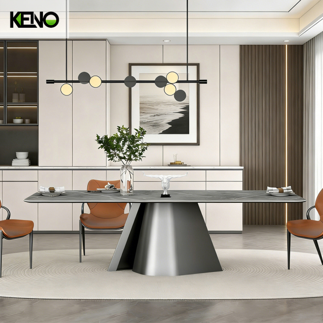 Sintered Stone Dining Table Modern Luxury Home Furniture for Family Dining Room Decoration